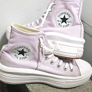 Converse hightop platform Chuck Taylor's lilac purple womens 7